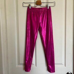 Stretch is Comfort Size 8 Leggings Magenta Metallic Size 8